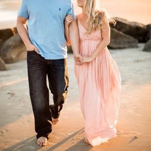 Boho blush maxi dress